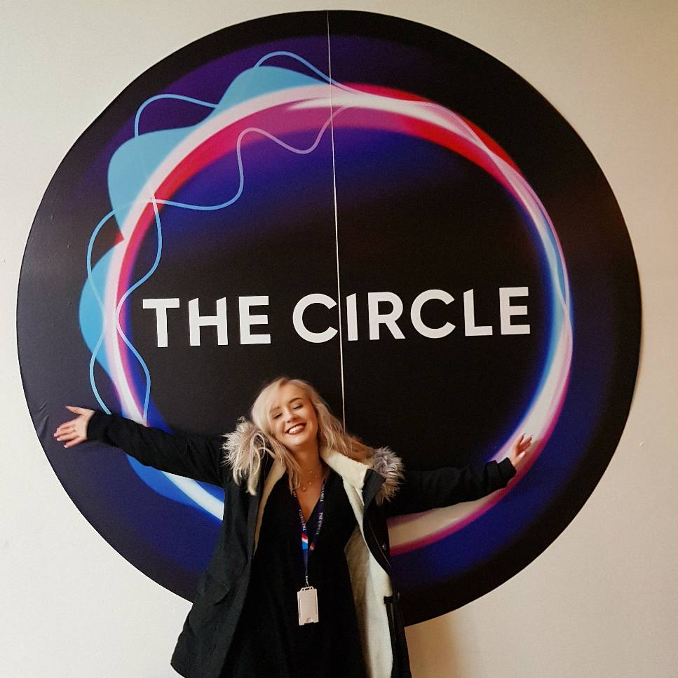 Our Junior Producer, Chloe, working on site at The Circle