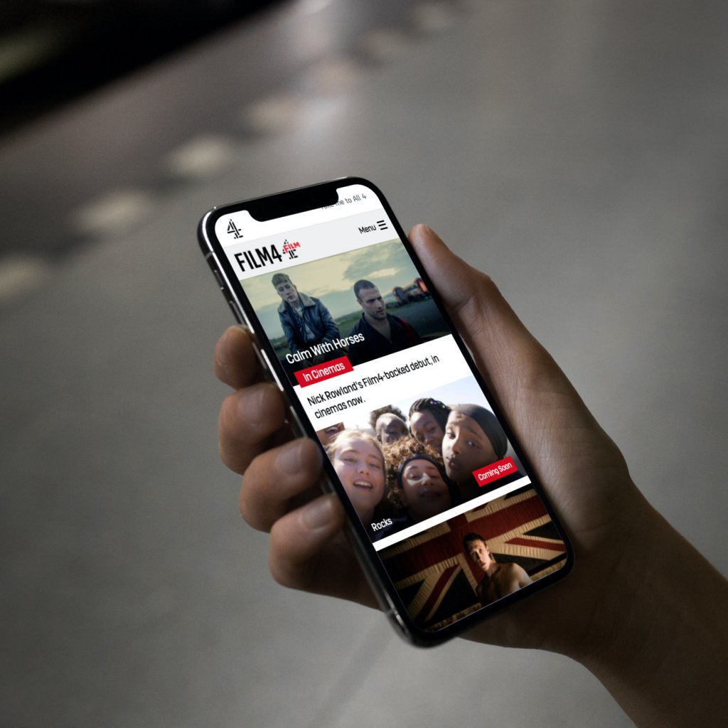 Film 4 website on a phone